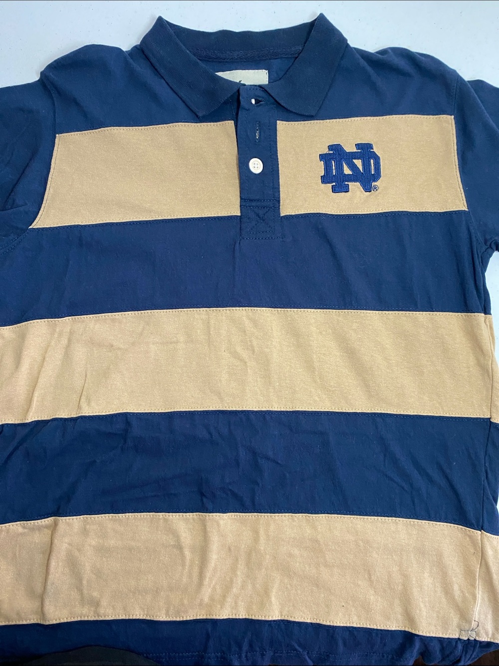 Navy and Gold Rugby Polo Shirt